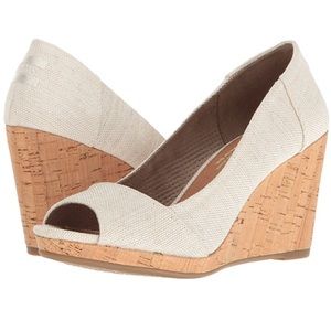 TOMS Stella Peep Wedges
